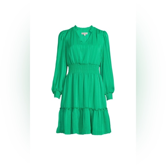 NANNETTE V Neck Smocked Mini Dress Size 12 - Picture 3 of 3